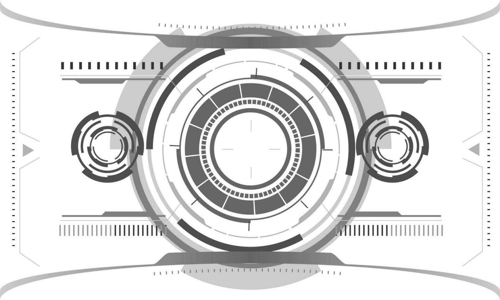 hud sci-fi koppel scherm monochroom visie ontwerp virtueel realiteit futuristische technologie Scherm vector