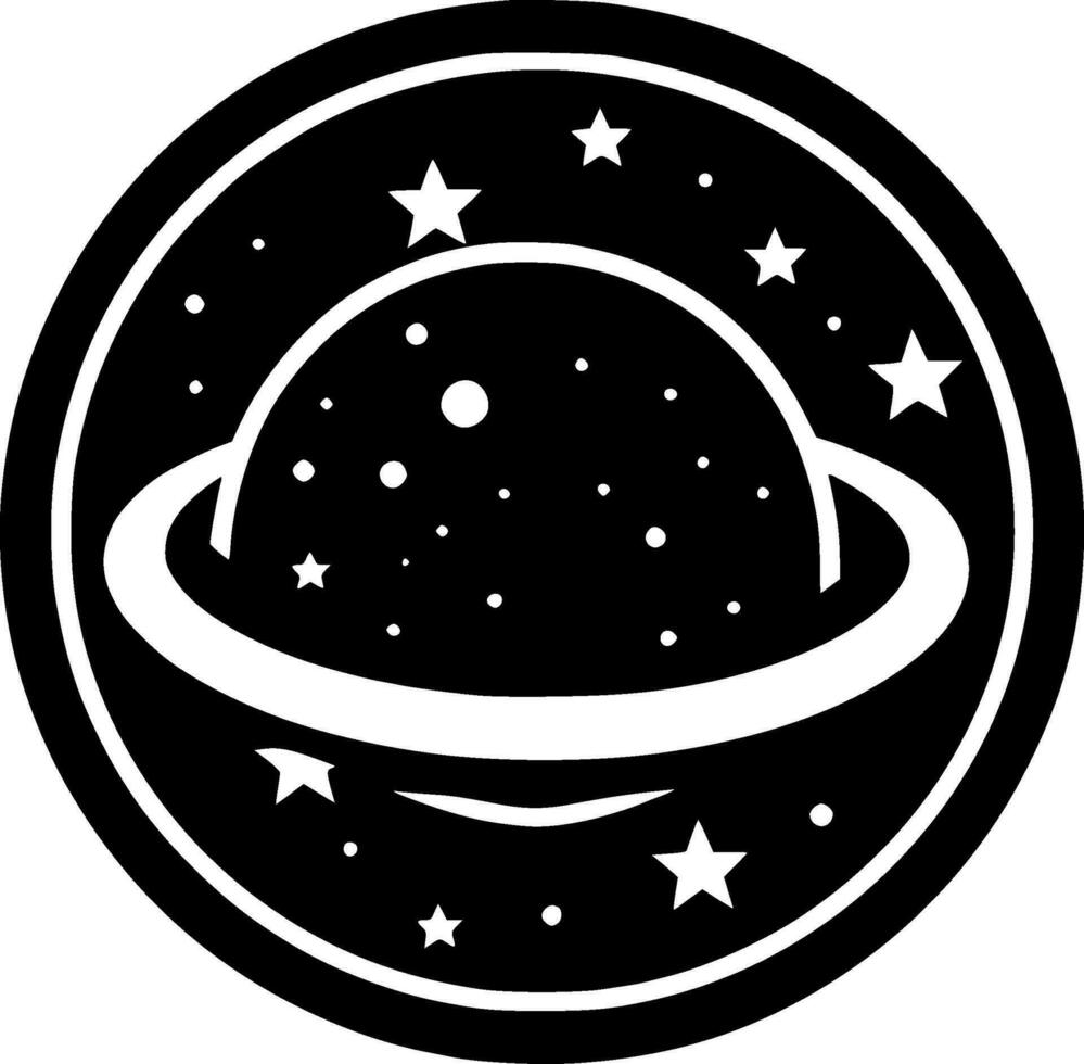heelal - minimalistische en vlak logo - vector illustratie