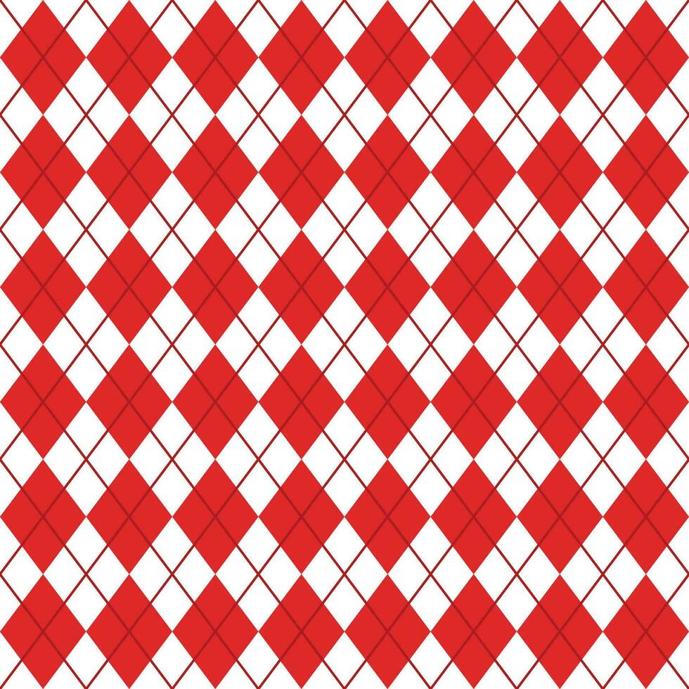 rood en wit naadloos argyle patroon vector