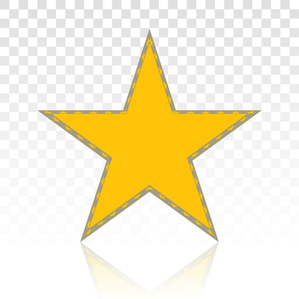 goud ster vorm of favoriete pictogrammen. vlak icoon voor apps en websites vector