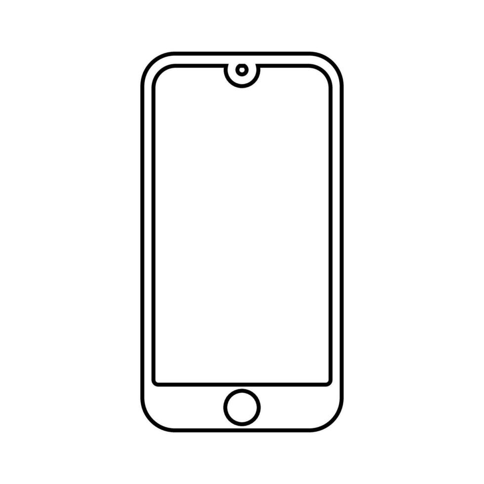 mobiel telefoon met een blanco scherm vector
