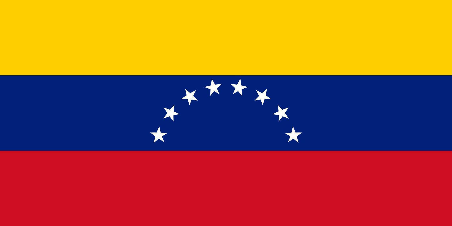 de nationaal vlag van Venezuela is geïsoleerd in officieel kleuren. vector