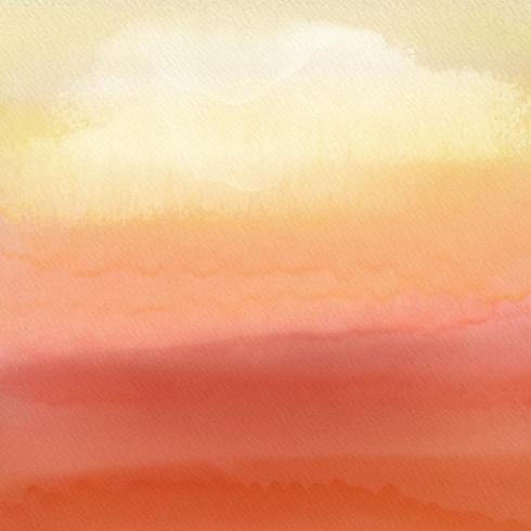 Aquarel zonsondergang achtergrond vector