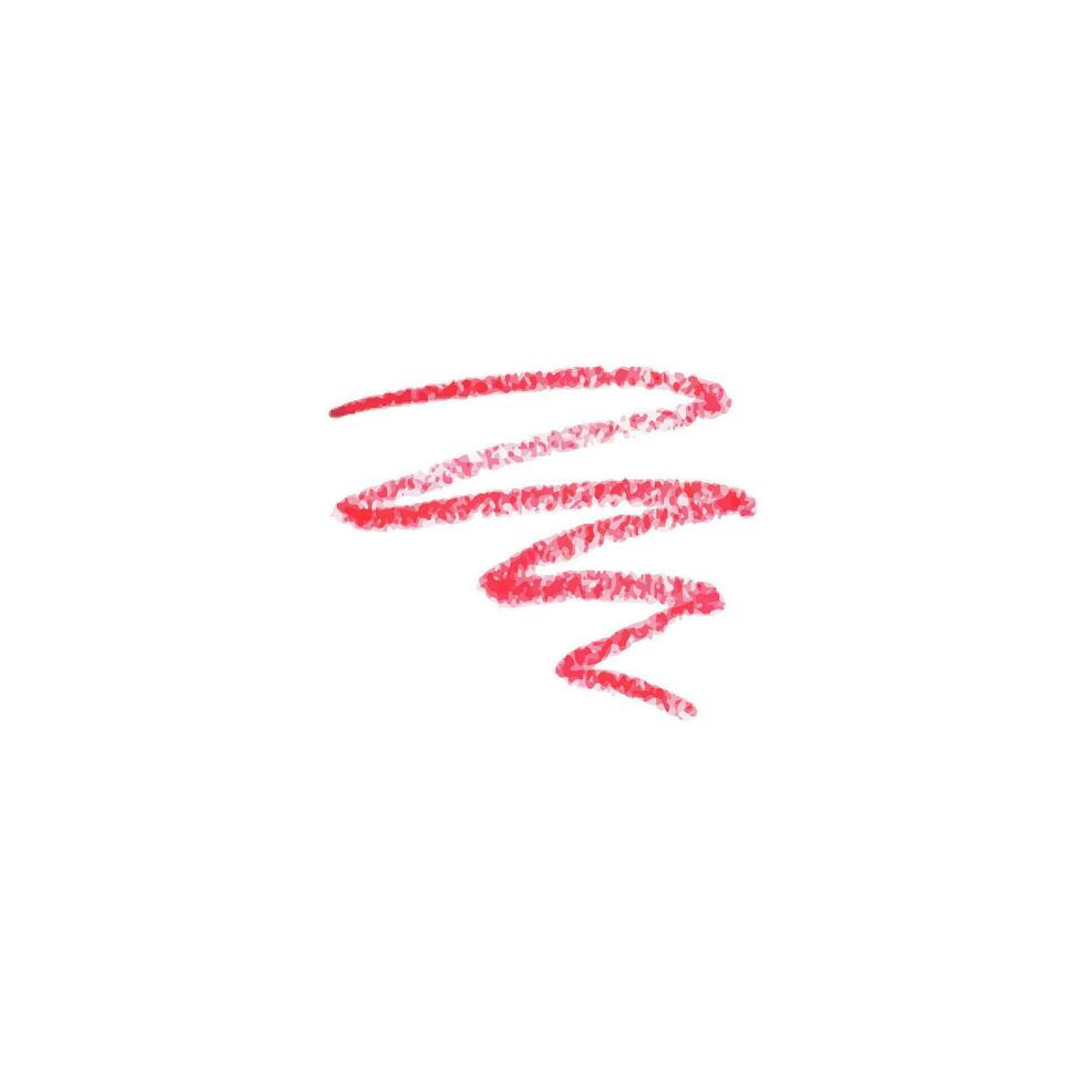 rood getextureerde lip potloden tekening hartinfarct. vector schoonheidsmiddelen steekproef.