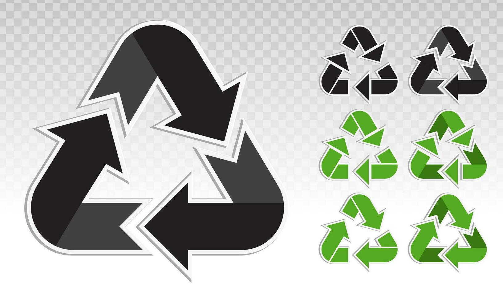 recycle symbool of recycling pijlen vlak icoon voor apps en websites vector