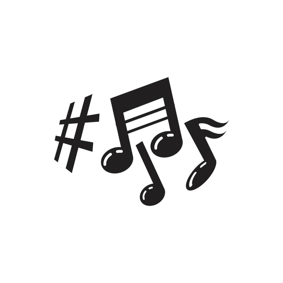 muziek- schaal of muziek- Notitie teken of symbool. musical schaal pictogrammen vector