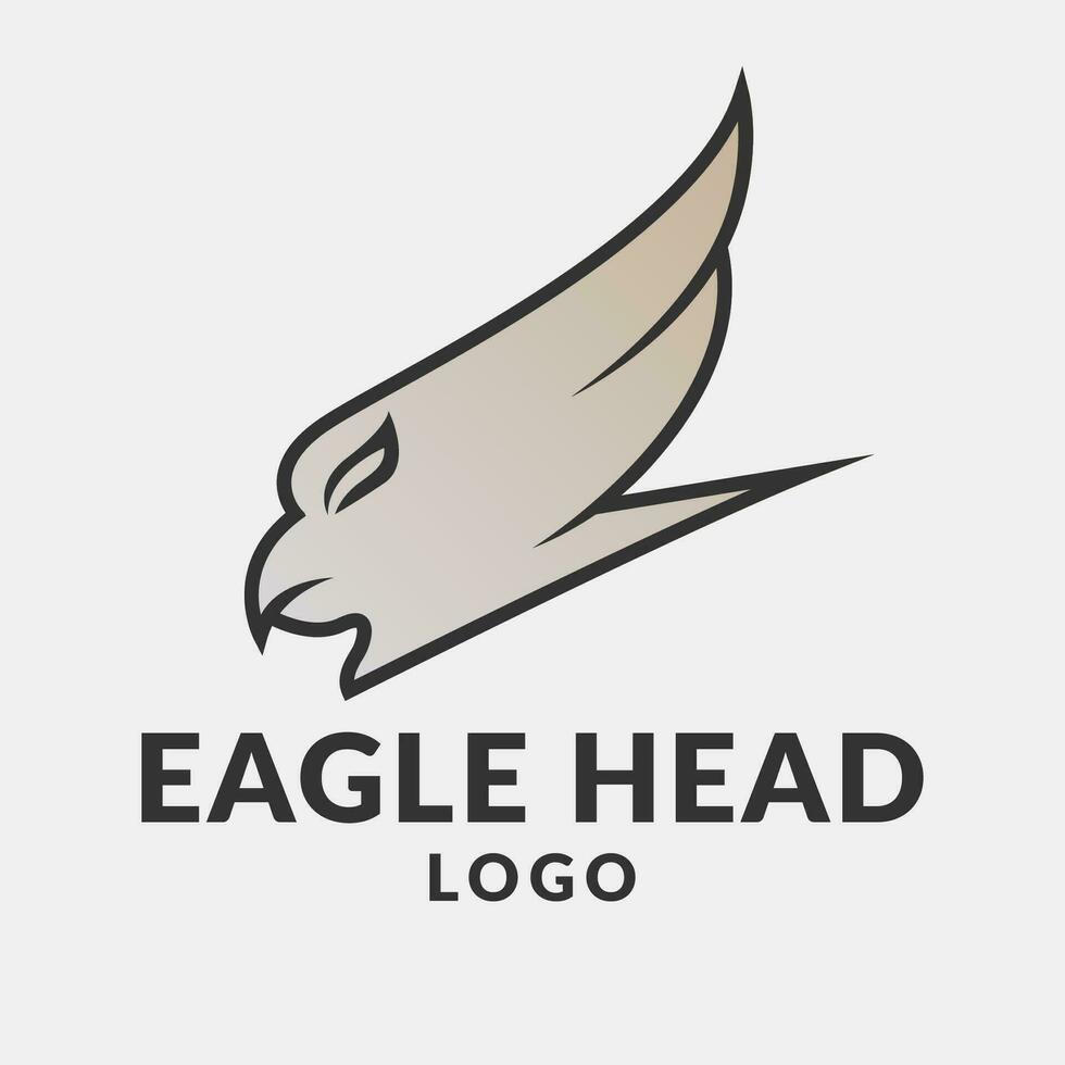 adelaar hoofd geschetst vector logo ontwerp