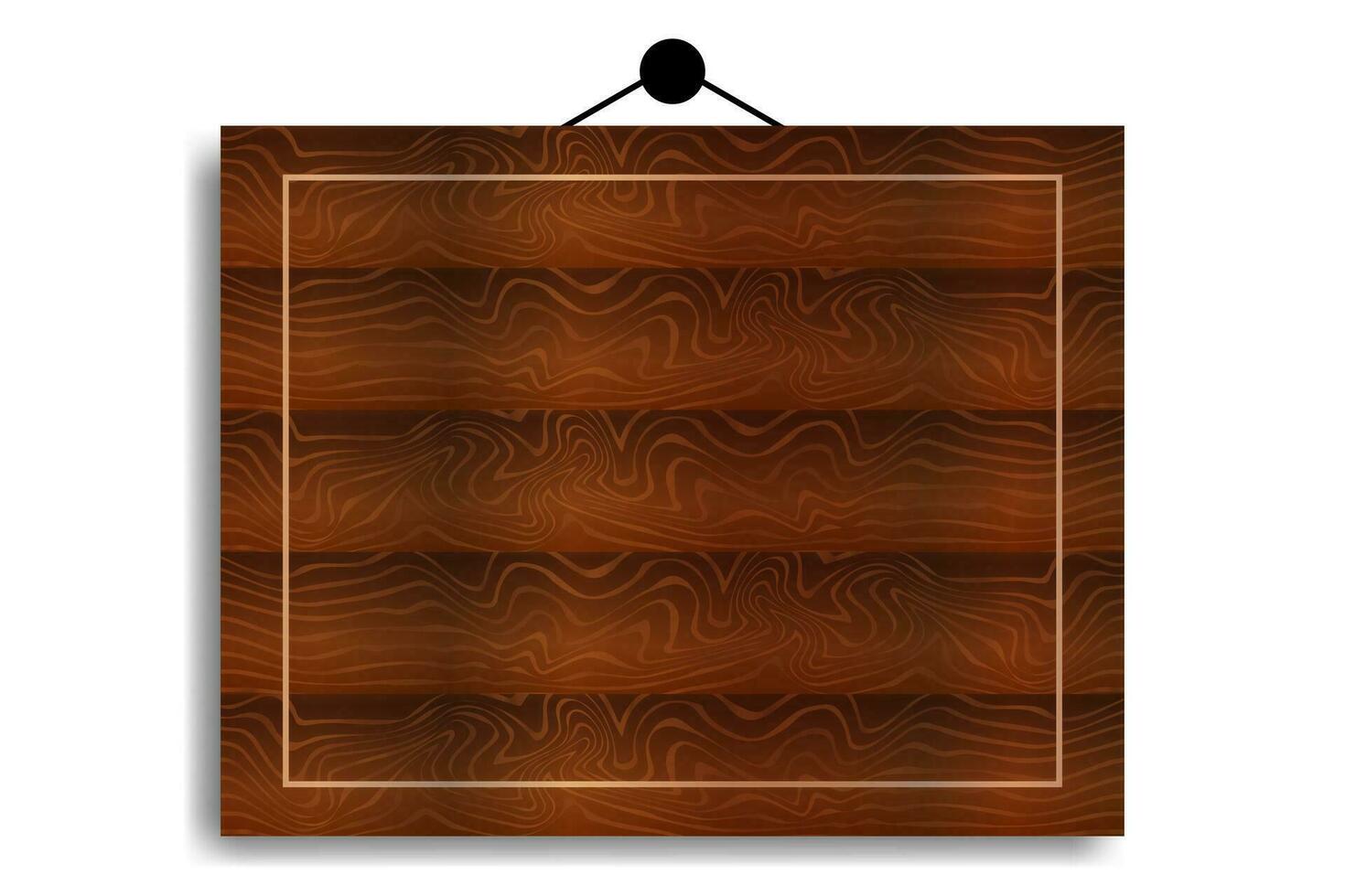 houten bord hangende Aan muur met een wit achtergrond vector