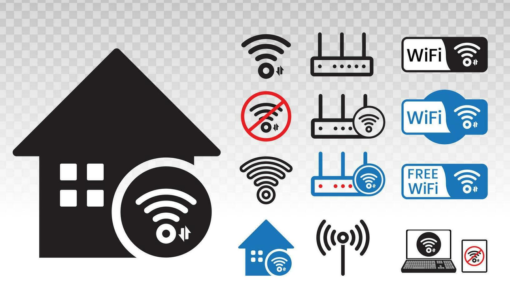 Wifi signaal of wi fi draadloze internet netwerken vector