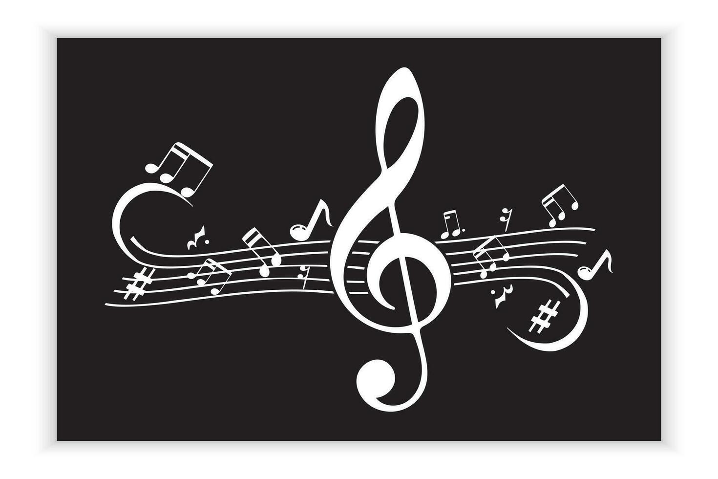 muziek- schaal of muziek- Notitie teken of symbool. musical schaal pictogrammen element vector voor banier materiaal, achtergrond.