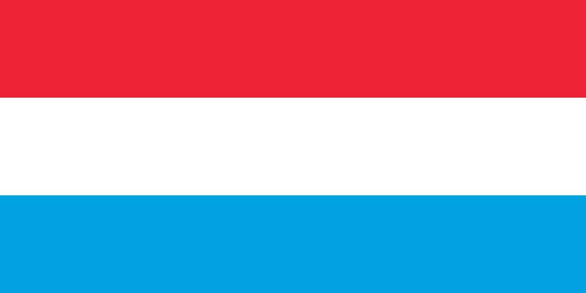 de nationaal vlag van Luxemburg is geïsoleerd in officieel kleuren. vector