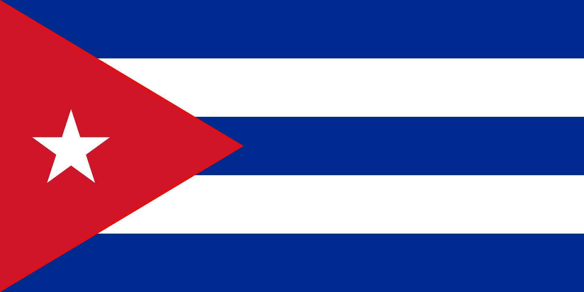 Cuba's nationaal vlag met officieel kleuren. vector