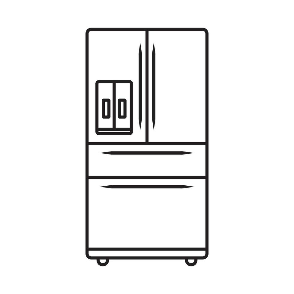 elektronisch draaikolk koelkasten of koelkast lijn kunst vector icoon voor apps of websites