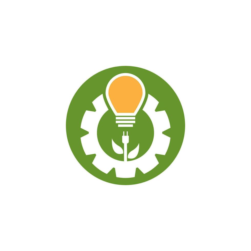 eco macht energie logo vector sjabloon illustratie