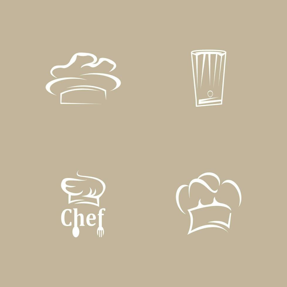 hoed chef icoon en symbool vector sjabloon