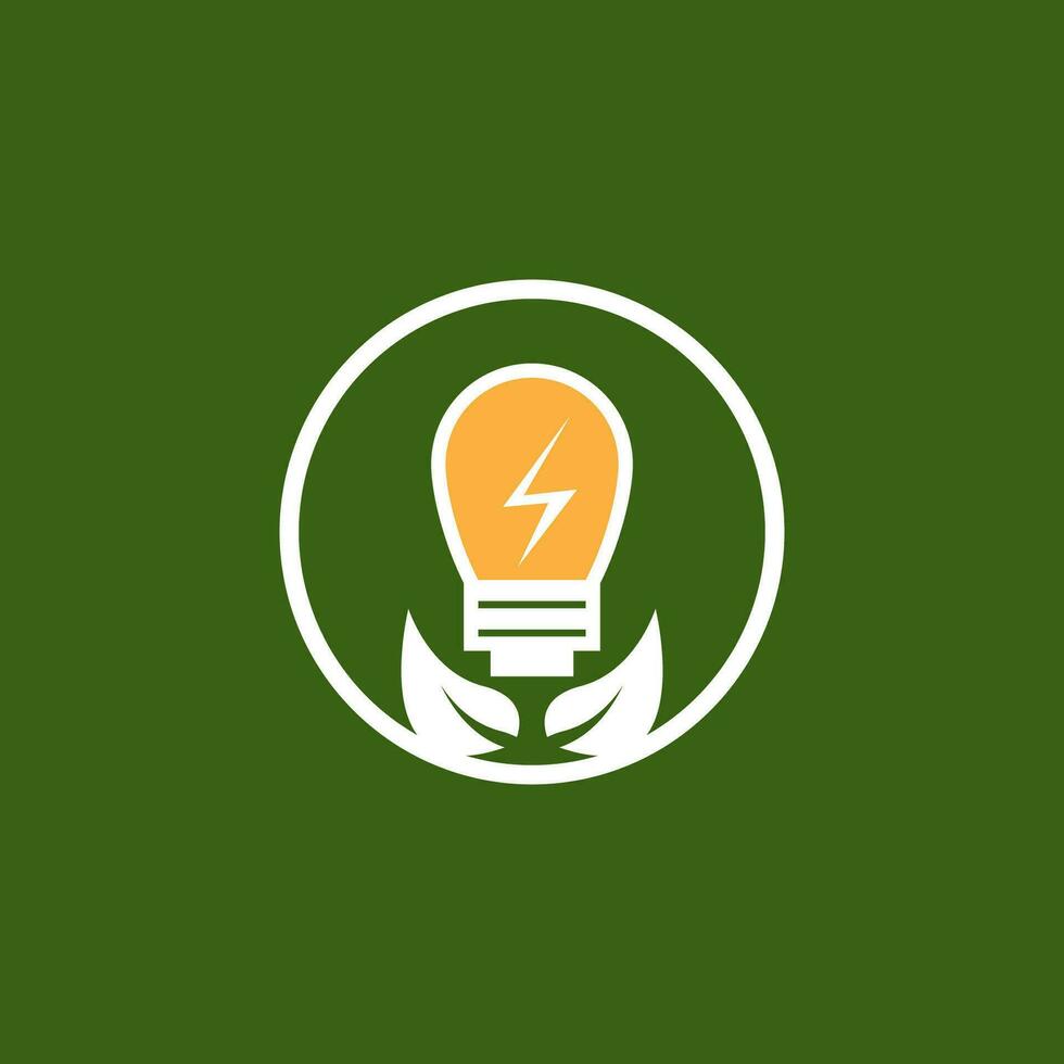 eco macht energie logo vector sjabloon illustratie