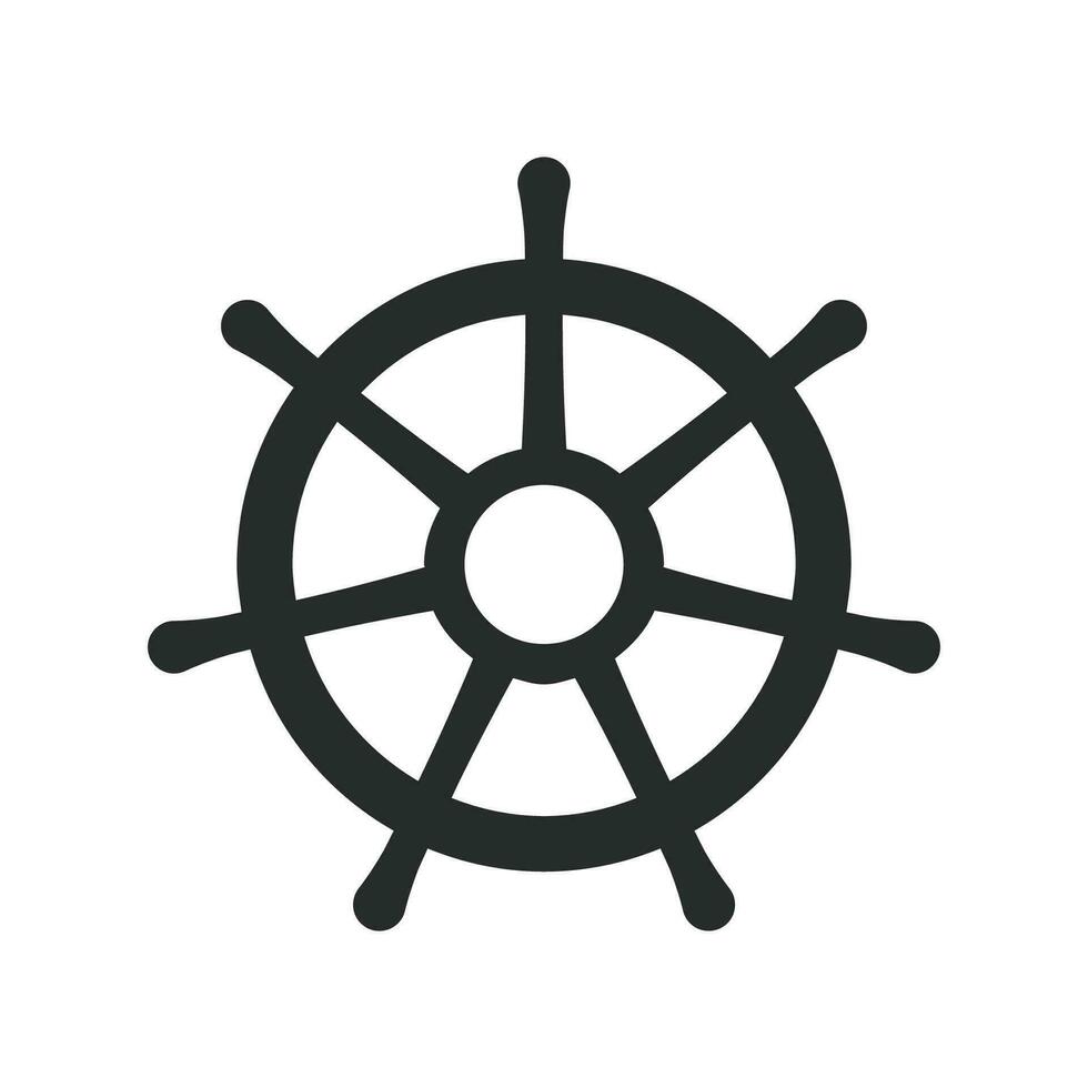 schepen wiel icoon grafisch vector ontwerp illustratie