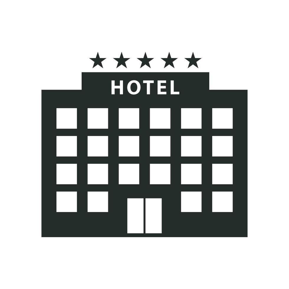 hotel icoon grafisch vector ontwerp illustratie