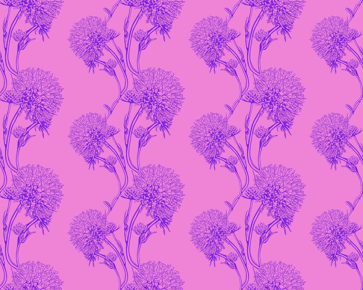 bloemen patroon naadloos achtergrond. gebladerte en bloem behang ontwerp van natuur. vector