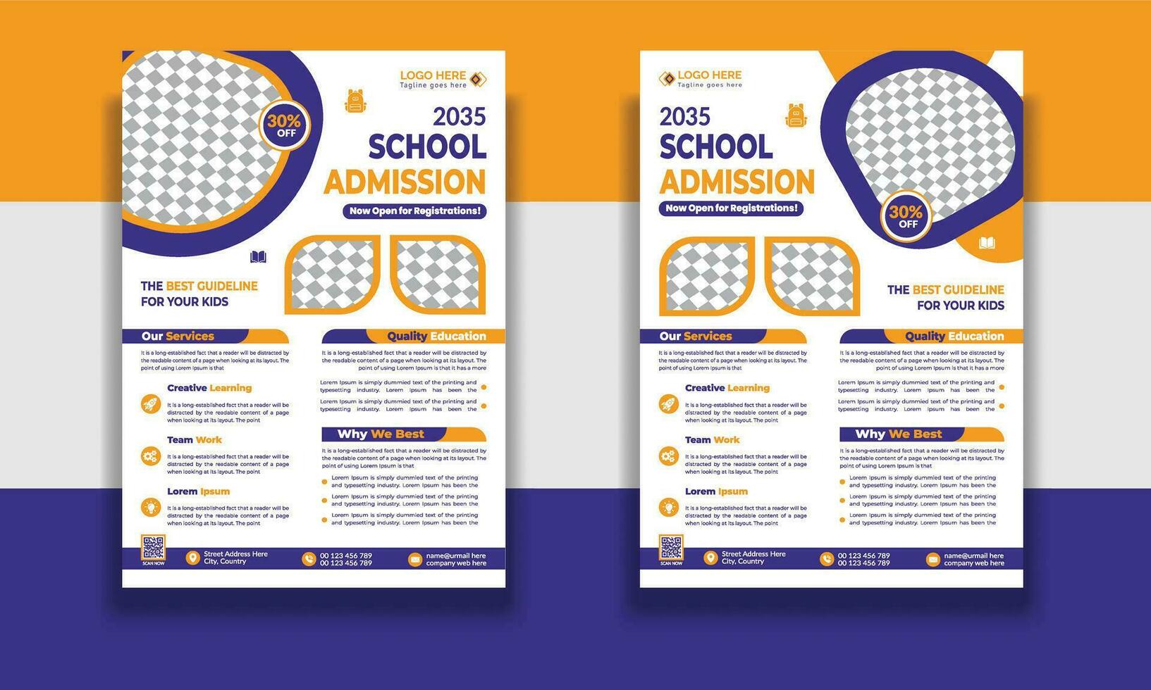 kinderen onderwijs folder sjabloon, toelating folder sjabloon, brochure lay-out school- toelating Open folder ontwerp sjabloon vector onderwijs poster, kinderen terug naar school- onderwijs folder.