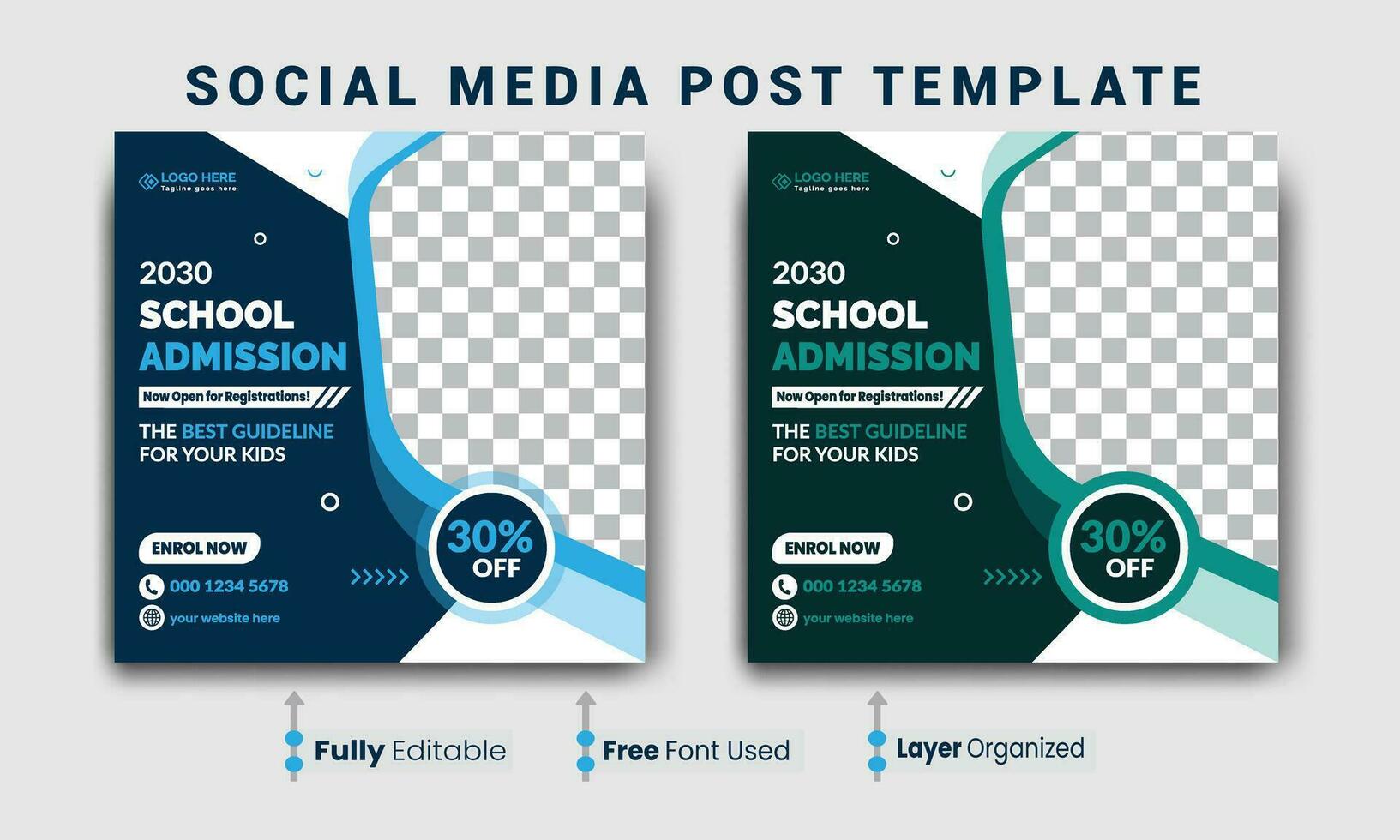 school- toelating sociaal media post banier ontwerp. terug naar school- sociaal media post banier ontwerp set. terug naar school- toelating Promotie spandoek. school- toelating sjabloon ontwerp vector