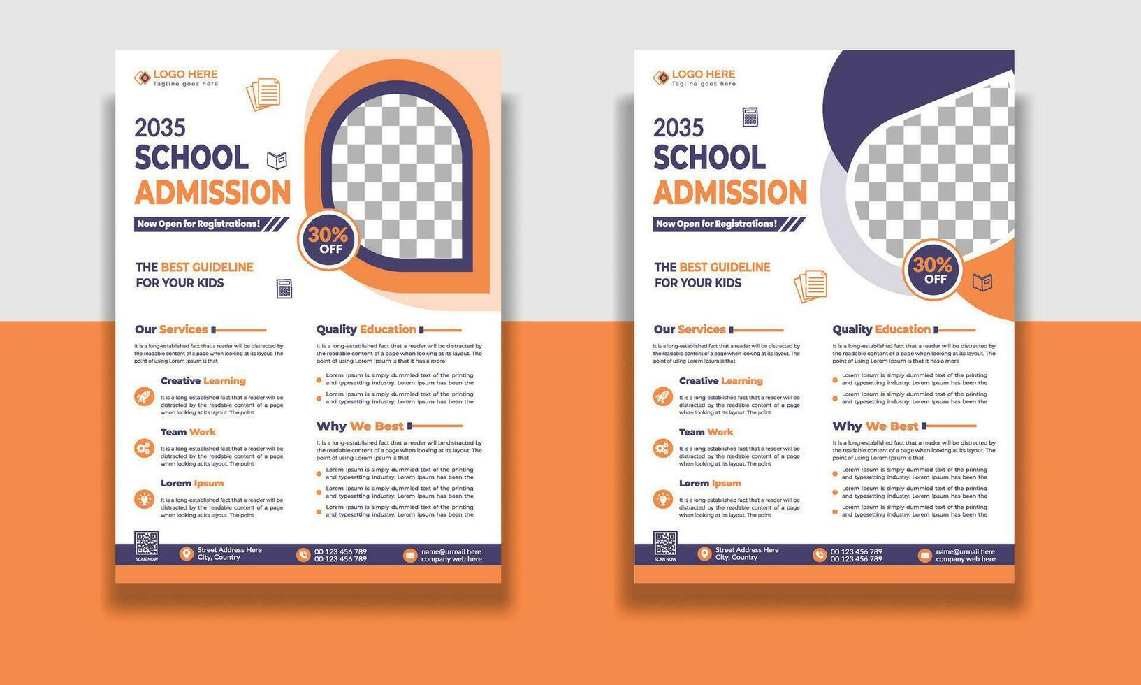 kinderen onderwijs folder sjabloon, toelating folder sjabloon, brochure lay-out school- toelating Open folder ontwerp sjabloon vector onderwijs poster, kinderen terug naar school- onderwijs folder.