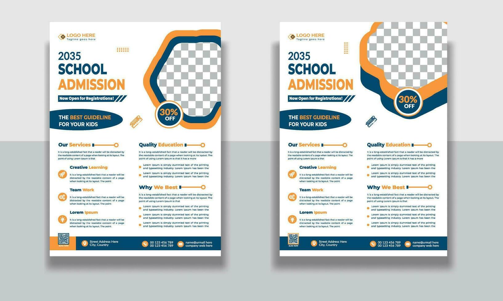 kinderen onderwijs folder sjabloon, toelating folder sjabloon, brochure lay-out school- toelating Open folder ontwerp sjabloon vector onderwijs poster, kinderen terug naar school- onderwijs folder.