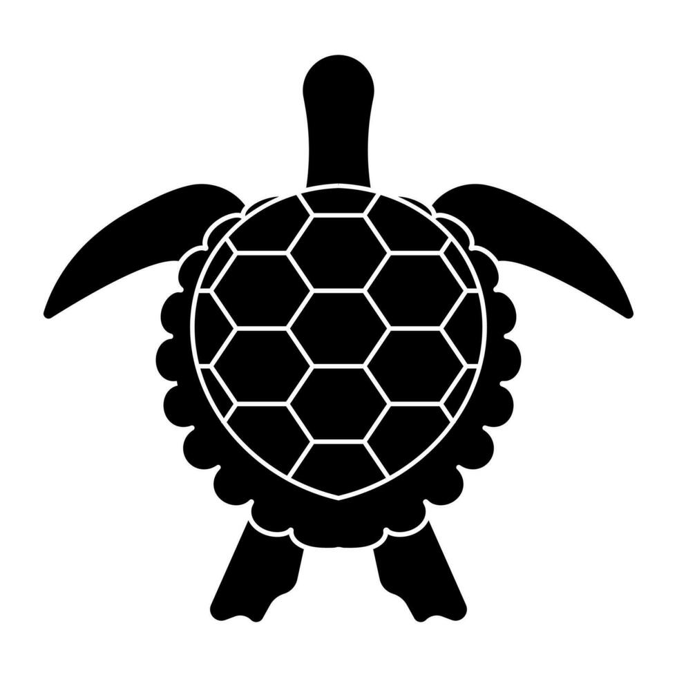 zee schildpad of marinier schildpad top visie vlak icoon voor apps en websites vector