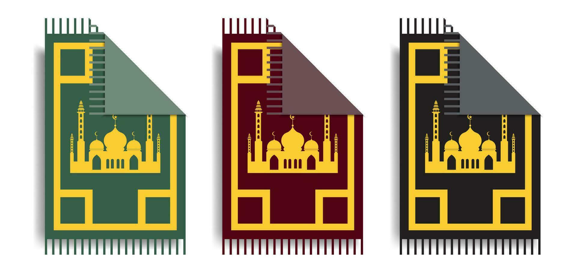 Islamitisch gebed tapijt verzameling vector
