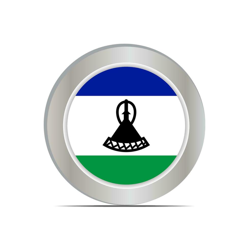 de vlag van de koninkrijk van Lesotho is geïsoleerd in officieel kleuren. vector