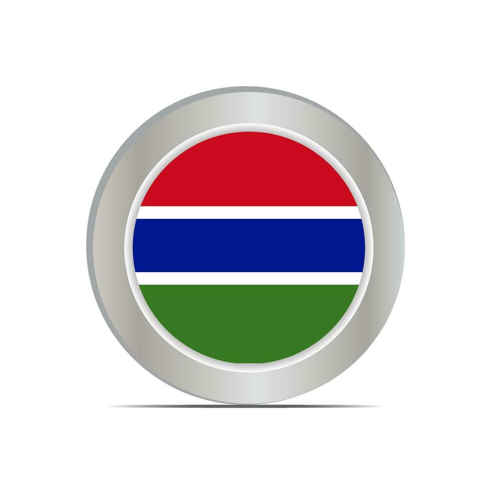 de nationaal vlag van de republiek van Gambia is geïsoleerd in officieel kleuren. vector