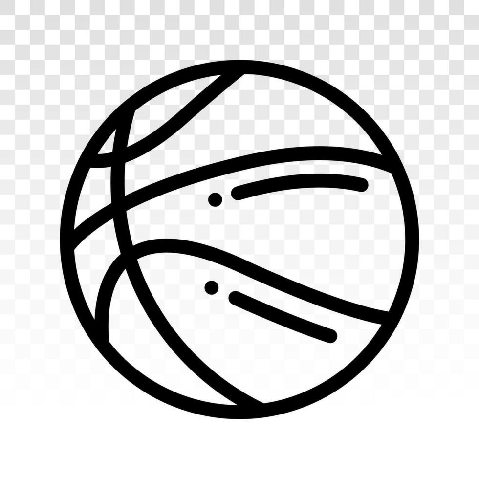 basketbal lijn kunst icoon vector