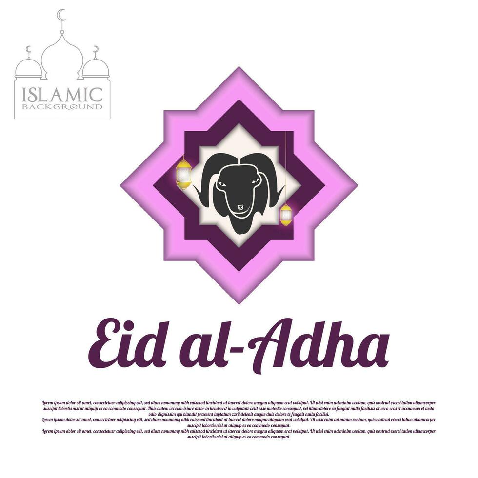 eid al adha abstract achtergrond vector