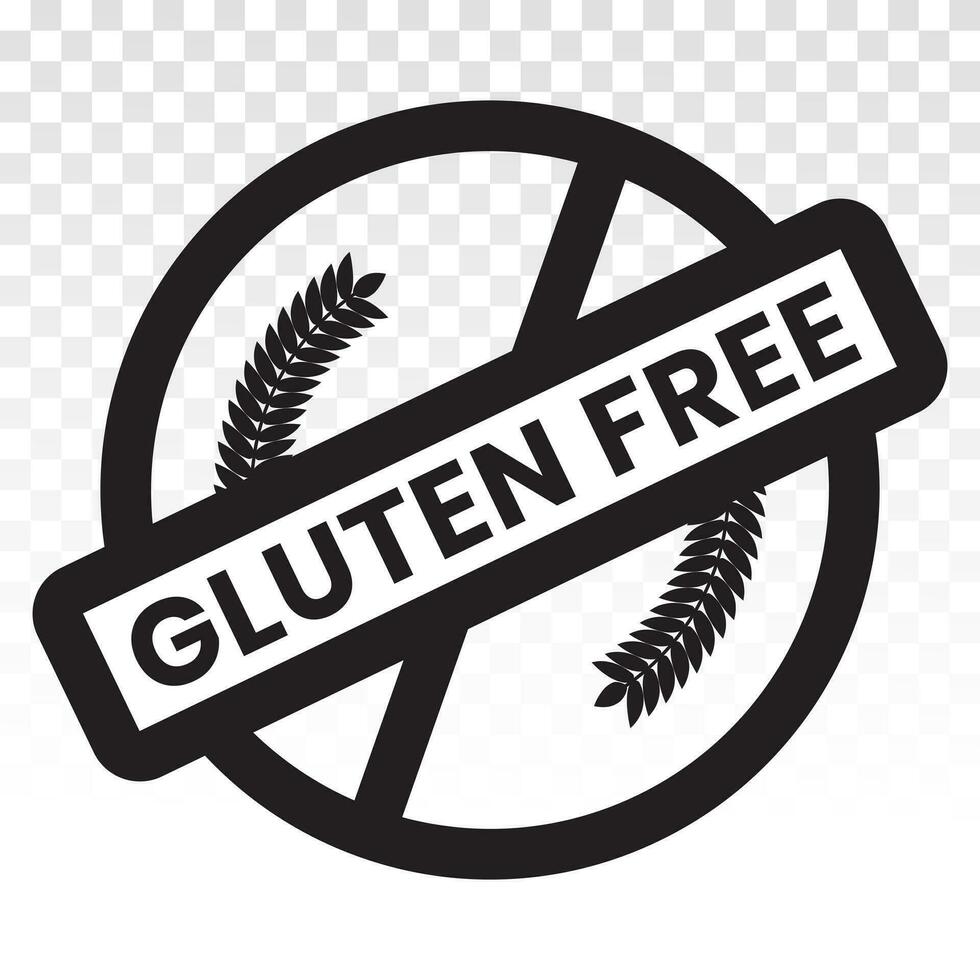 gluten vrij of niet gluten voedsel allergie Product dieet etiket voor apps en websites vector