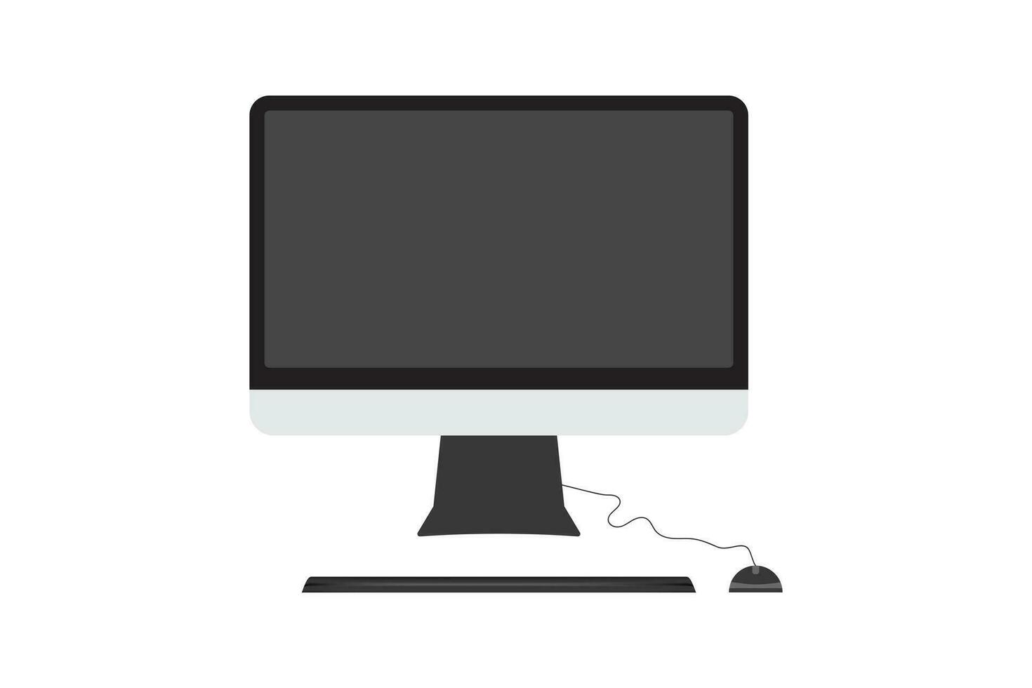 computer toezicht houden op Scherm, muis, toetsenbord Aan een wit achtergrond. vlak grafisch ontwerp. elektronisch apparaat. vector illustratie element