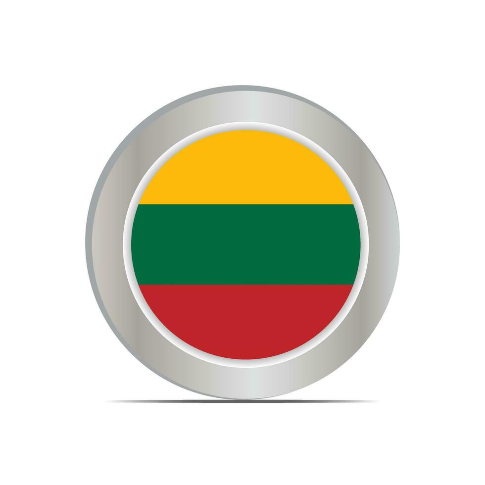 de nationaal vlag van de republiek van Litouwen is geïsoleerd in officieel kleuren. vector