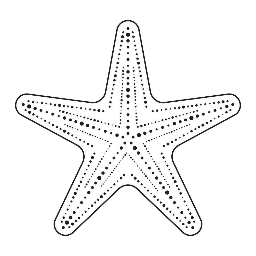 zeester of zee sterren lijn kunst icoon voor apps en websites vector