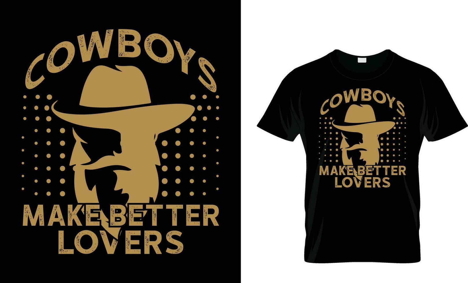 cowboys maken beter minnaars, typografie t-shirt, boerderij minnaar vector