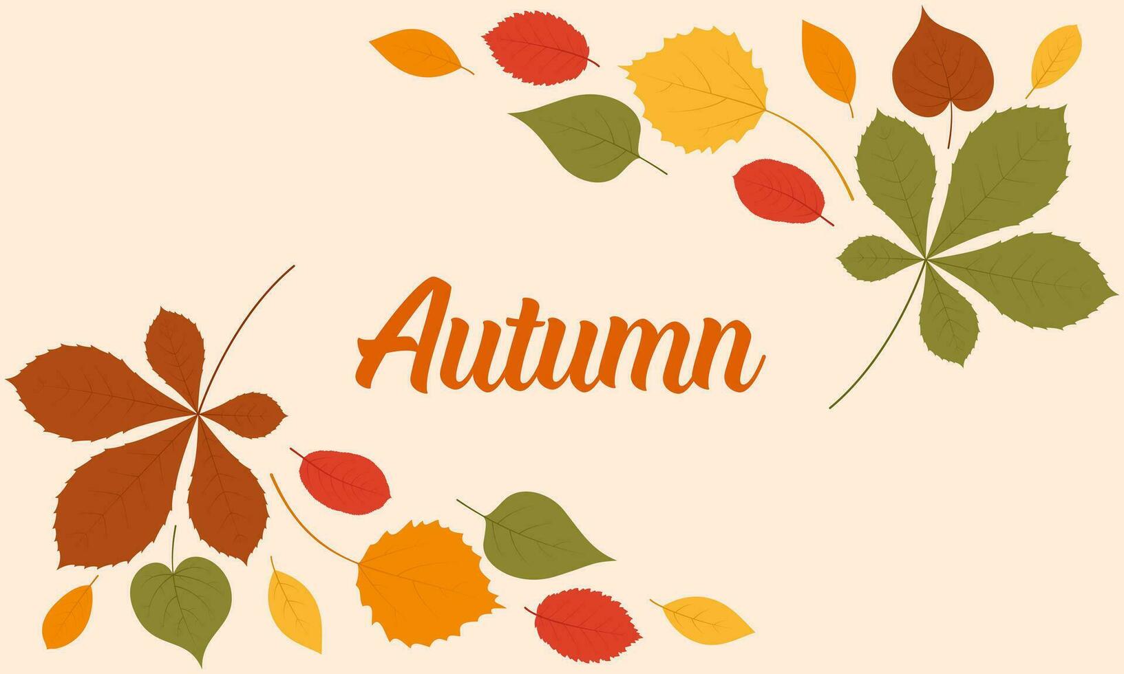 achtergrond herfst met kleurrijk bladeren vector