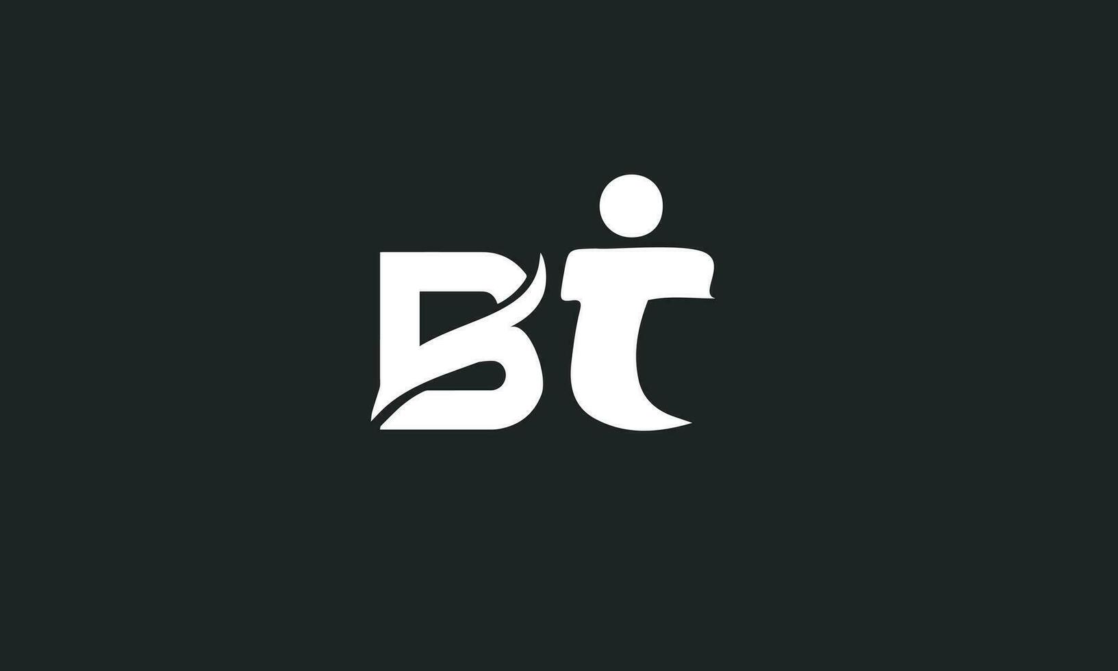 bt of tb en b of t brief eerste logo ontwerp, vector sjabloon