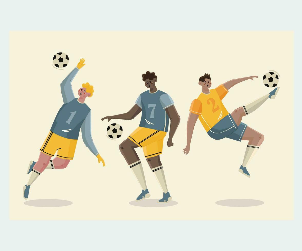 Amerikaans voetbal spelers illustratie vector