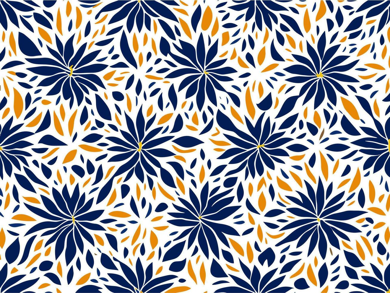 naadloos bloemen patroon met bloemen en bladeren. vector illustratie