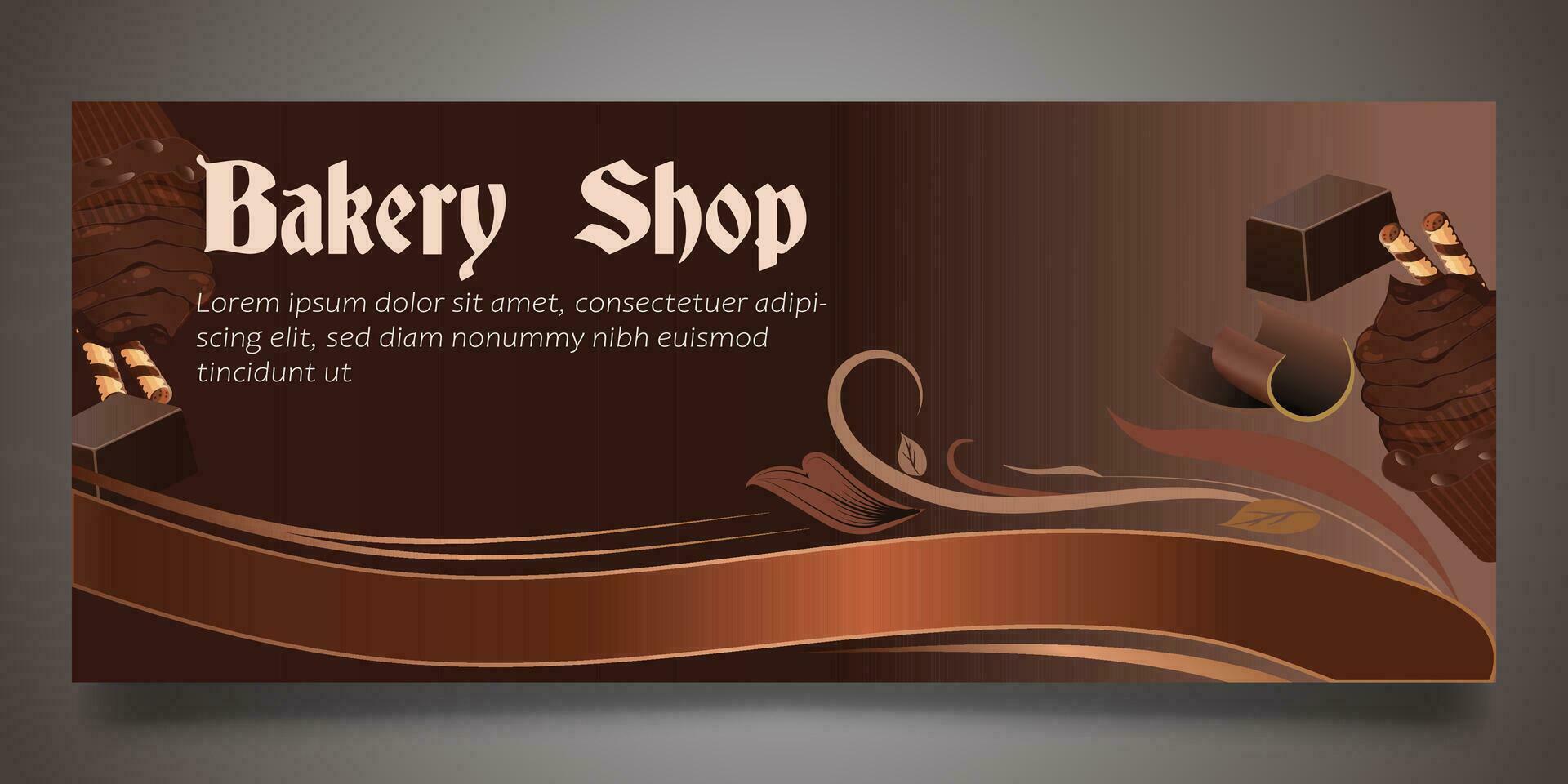 bakkerij winkel web banier ontwerp vector