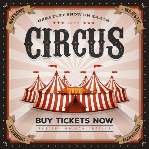 Vintage en Grunge Circus Poster vector
