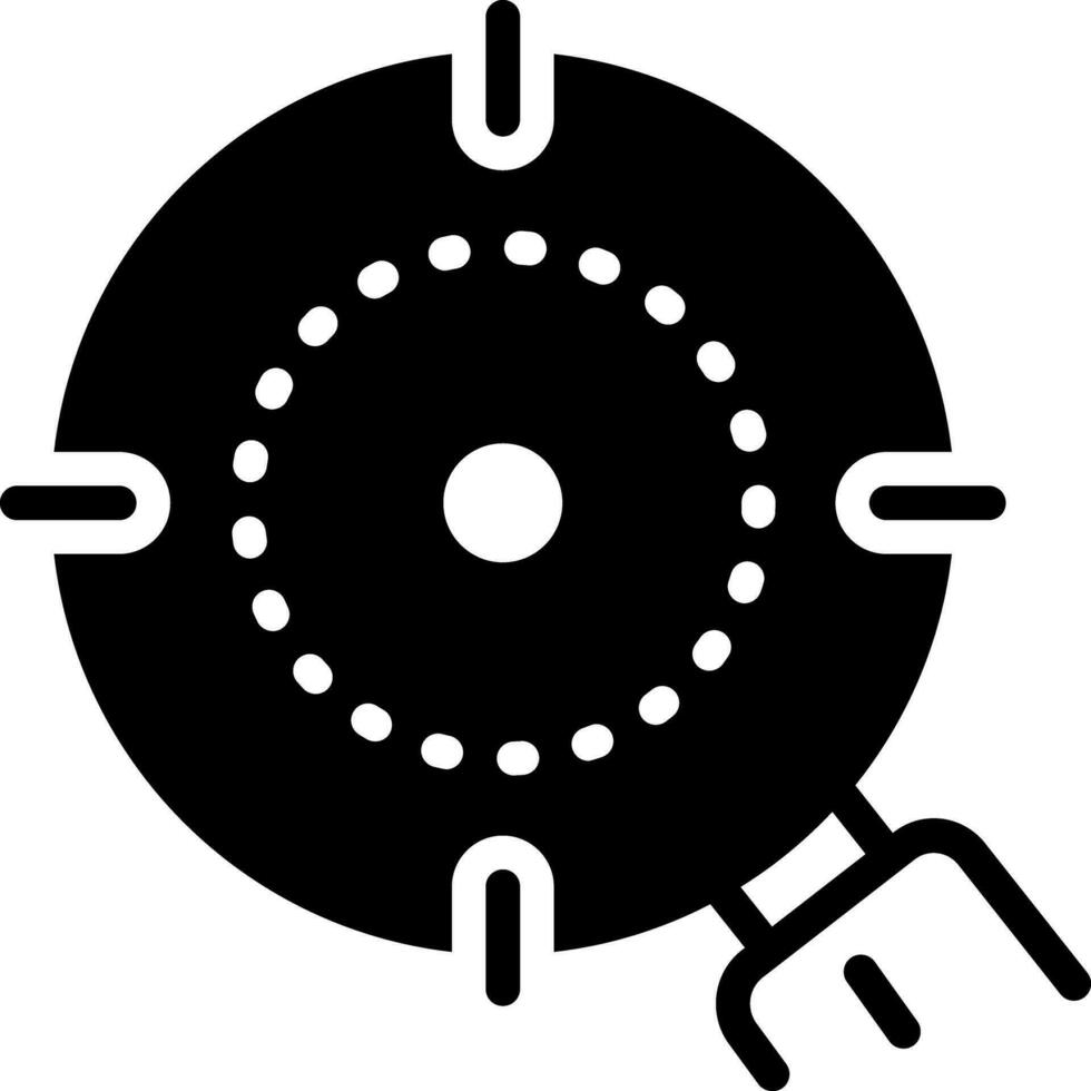 solide icoon voor detecteren vector