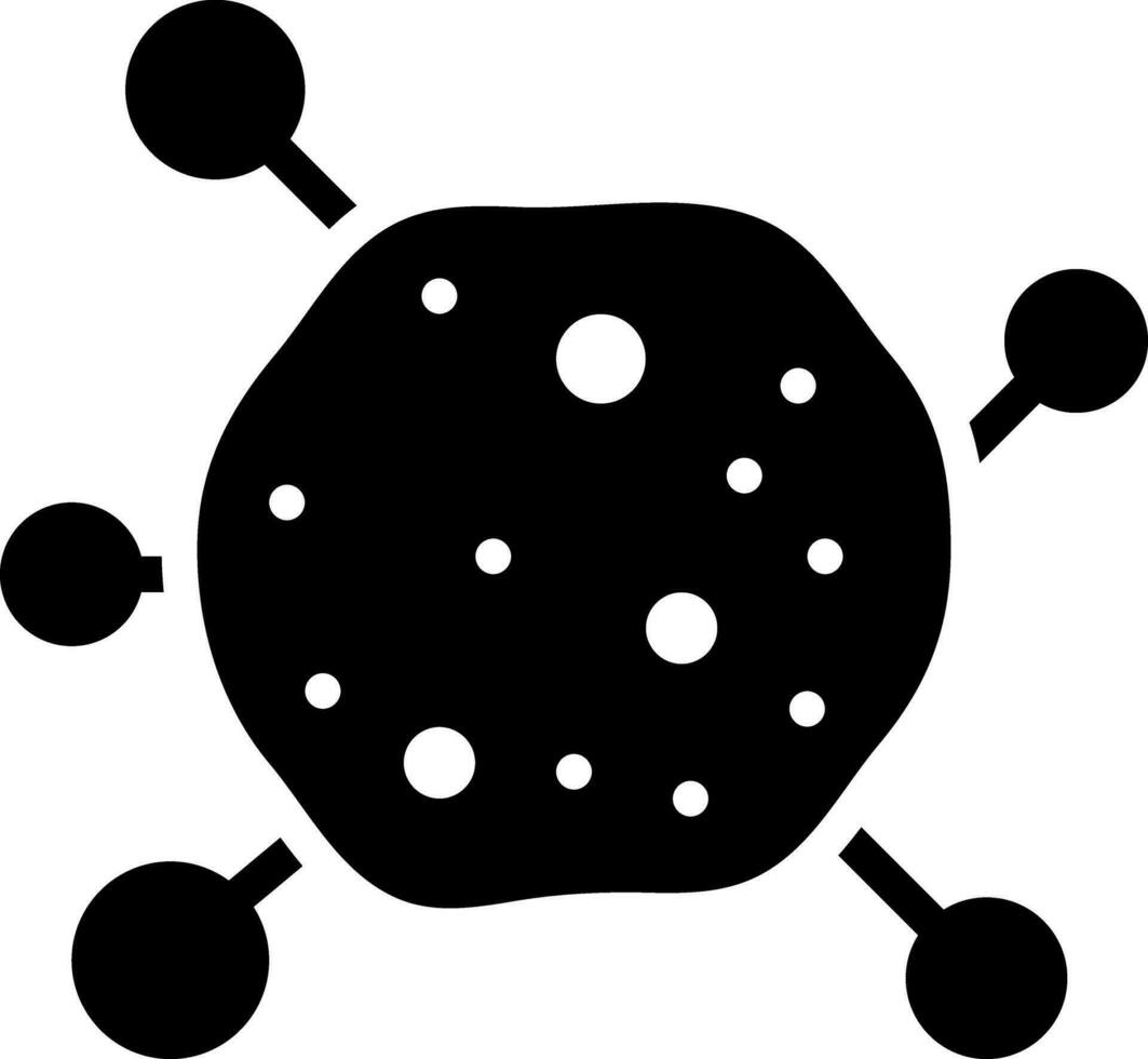 solide icoon voor infectie vector