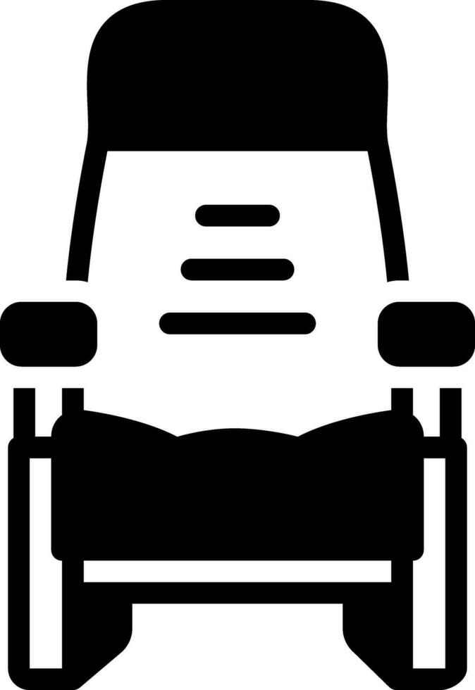 solide icoon voor stoel vector
