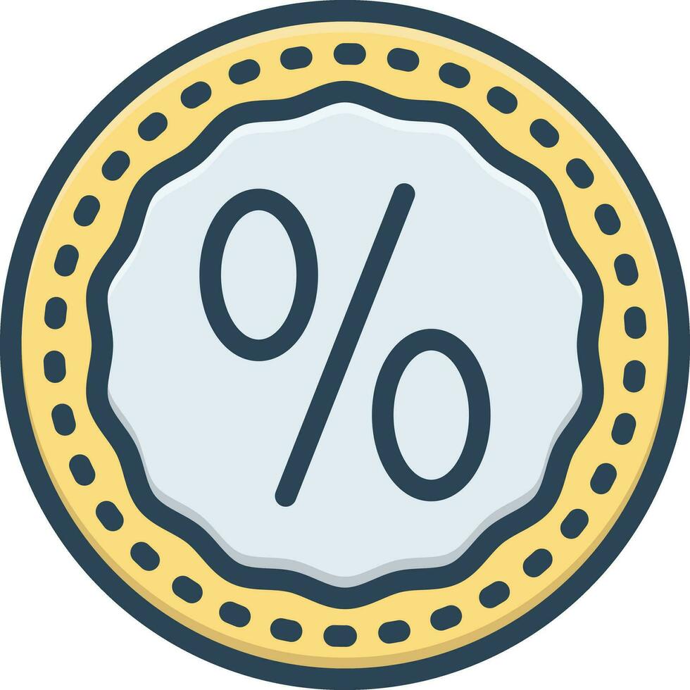 kleur icoon voor percentage vector