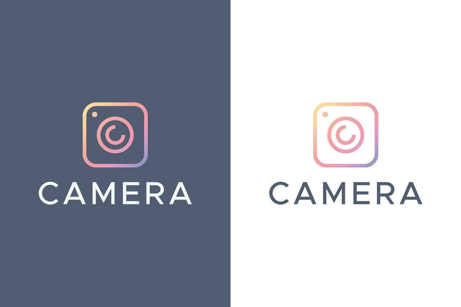 camera icoon en brief c concept mobiel app sociaal media logo modieus en creatief sjabloon vector
