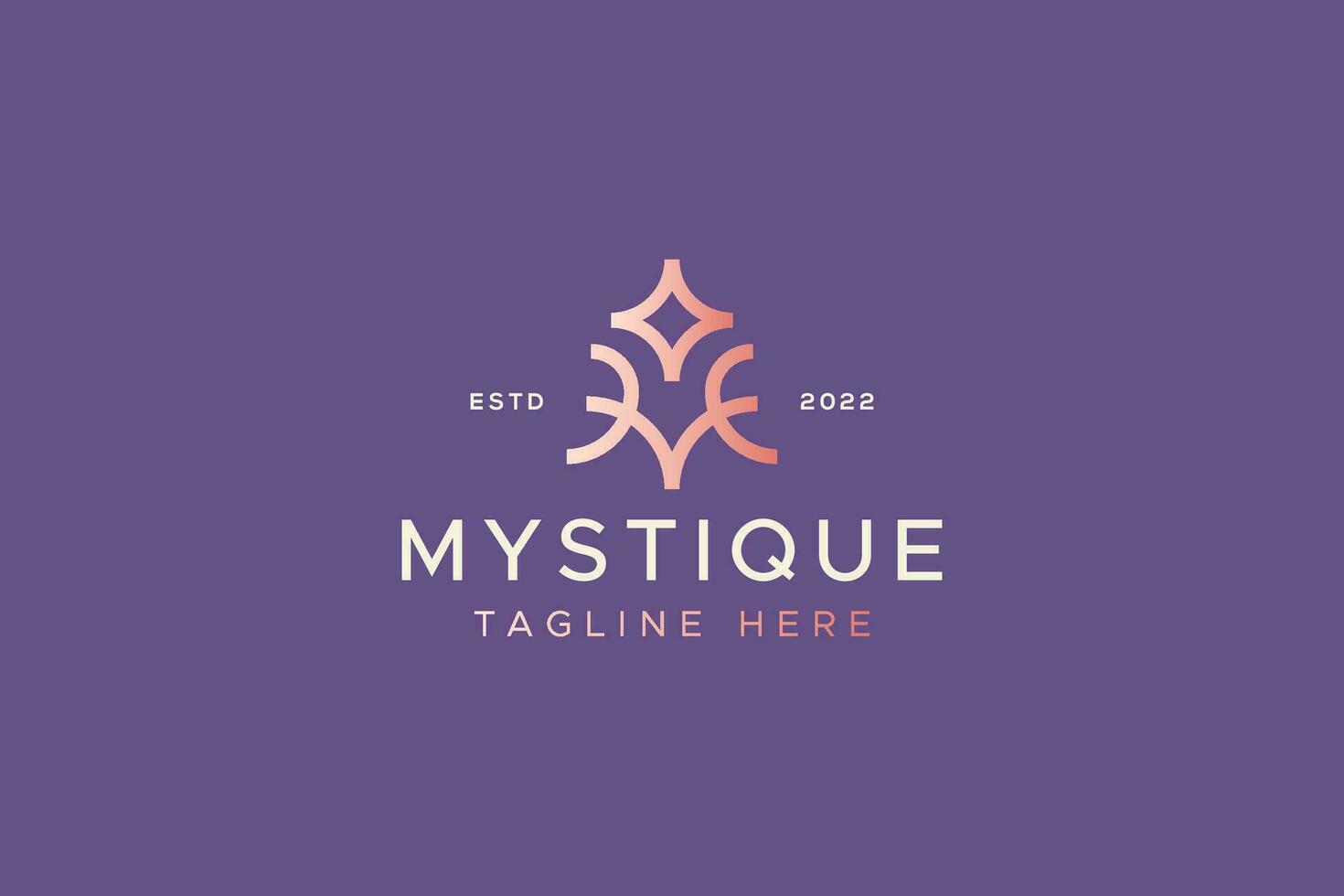 luxe minimalistische abstract logo van brief m. creatief idee branding voor bedrijf sieraden, schoonheid, spa, mode winkel en decoratie. vector